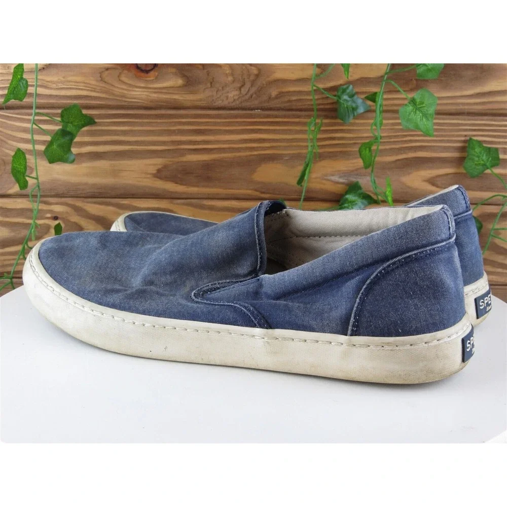 Sperry Top-Sider Sz 10.5‎ Slip-On Blue Fabric Men Slip On  Medium (D, M)